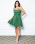 VESTIDO DE ALCINHA ACINTURADO PETRA FINA VERDE OLIVA G